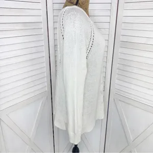 Apt. 9 Chunky Multi Knit Crew Neck‎ Tunic Sweater Cream Winter White XL thumbnail 3