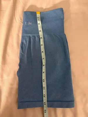 NVGTN Seamless Light Blue High-Waisted Bike Shorts thumbnail 5