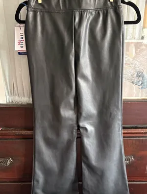 Limited Too Black Faux-Leather flare pants thumbnail 1