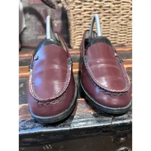 Etienne Aigner Oxblood Red Leather Loafers Dark Academia Vintage 90s Size 8 thumbnail 6