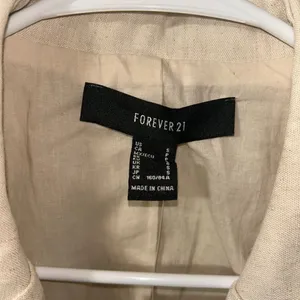 Forever 21 Beige Cropped Blazer(Size Small) thumbnail 8