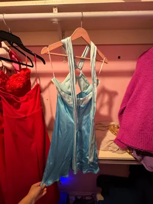 Hello Molly Satin Halter Dress thumbnail 2