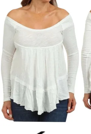 Free People Sundae Long Sleeve Tee Size M thumbnail 1