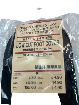 Niki Black Low Cut Foot Cover 23-25 cm USSize 7-9 89e thumbnail 2