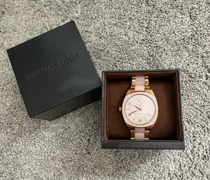Michael Kors Rose Gold and Blush Stainless Steel Women's Watch thumbnail 1