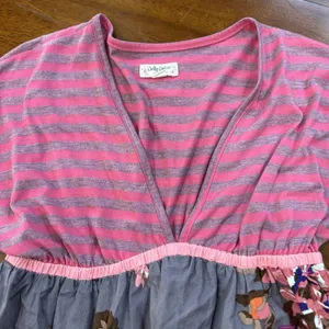 Cottagecore Floral Fit Flare Homemade V Neck Short Sleeve shirt‎ Womens Large thumbnail 2
