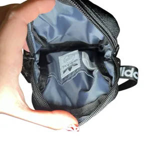 Adidas Originals Trefoil Festival Crossbody Bag Black Logo Webbed Strap Pouch thumbnail 6