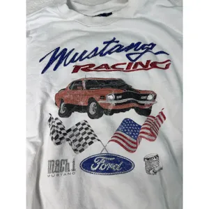 Forever 21 x Ford Mustang Racing Sweatshirt S Rhinestone Distressed Y2K thumbnail 4