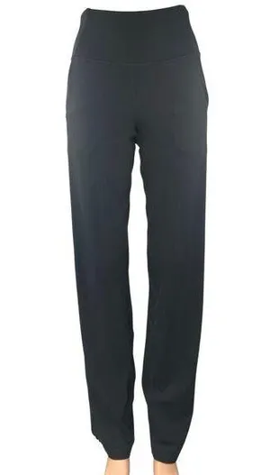 Lululemon Women's Blue Rib Knit Straight Leg Fitness Trousers Leggings Pants 4 thumbnail 1