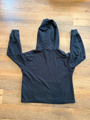 Nike Black Pullover Hoodie with White Swoosh Tag Women’s Size Small thumbnail 2