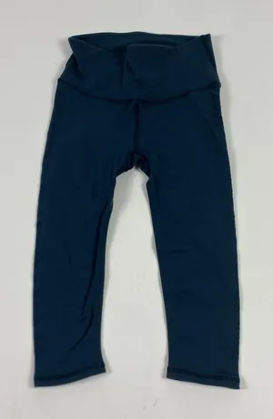 Lululemon Reveal Leggings Womens 4 Blue High Rise Seamless‎ Yoga Pants LW6ABZS thumbnail 1