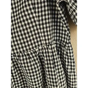 Pomander Place Tuckernuck Womens Abigail Black White Gingham Dress Medium thumbnail 3