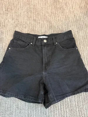 Mango Black jean shorts thumbnail 3
