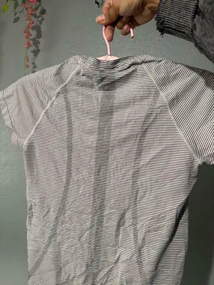 Lululemon Striped Short Sleeve Athletic Top Estimated Size 4/6 thumbnail 3