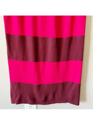 Hatch The Eliza Short Sleeve Maternity Midi Dress Striped Pink Size 2/M thumbnail 3