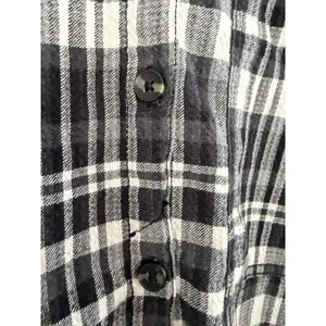 Free People We The‎ Free Indigo Skies White/Black Plaid Shirt Women's Size Small thumbnail 10