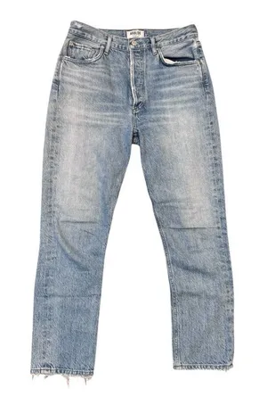 Agolde Riley High Rise Straight Crop jeans denim in Blur 26 thumbnail 1