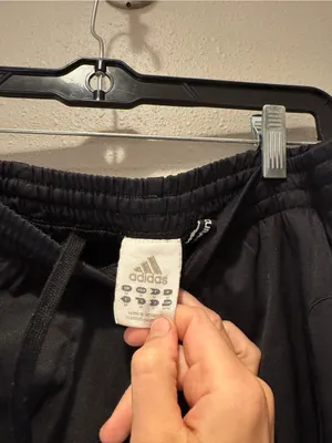 Adidas Classic Black 3-Stripe Track Pants / Wind Pants - Size Medium thumbnail 3