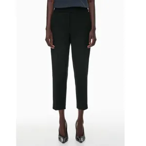 Aritzia Babaton Conan Cropped Trouser Pants Mid Rise Elastic Waist Black Size 6 thumbnail 8