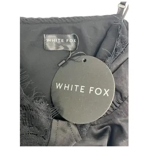 New White Fox Mini Slip Dress Womens Small Black Lace Trim Party Sexy Date Night thumbnail 10