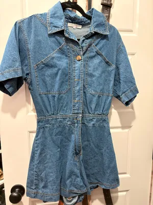 Olivaceous Jean Romper thumbnail 1