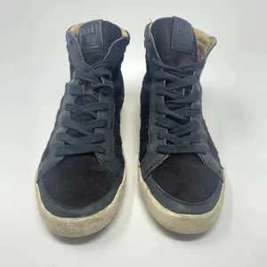 Frye Dylan Calf Hair High‎ Top Sneakers Black Size US 6.5 thumbnail 3