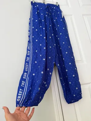 Anthropologie Celandine Sheer Smocked Star-Print Balloon Pants, Size S thumbnail 10