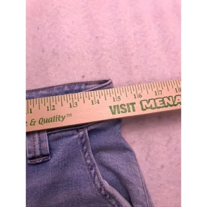 American Eagle Cargo Jeans Women 2 Blue Super High Rise Baggy Wide Leg Stretch thumbnail 4