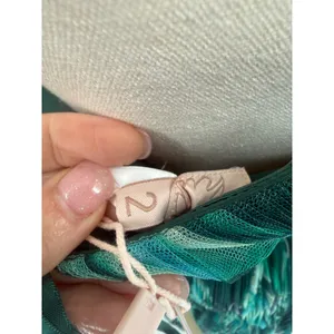 Hutch Lanza Strapless Tiered Tulle Gown‎ in Teal Bloom Size 2 thumbnail 9