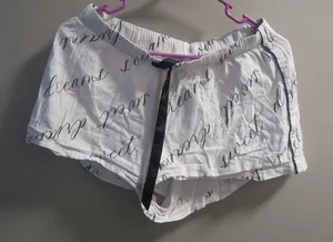 Victoria's Secret sweet dreams all over pajamas shorts in white and black size small. thumbnail 1
