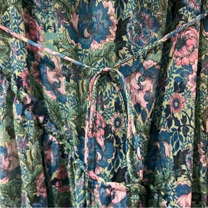 Mango Ruffle One-Shoulder Frill Hem‎ Floral Print Maxi Dress Green Size 2 thumbnail 12