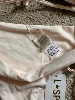 NWT L*Space triangle bikini set light pink thumbnail 3
