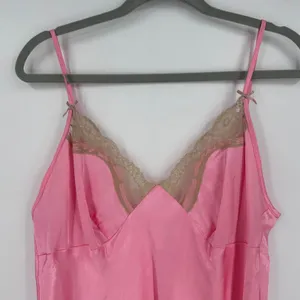 Y2K No Boundaries Babydoll Pink Satin Lace Trim Camisole Slip Dress Size ‎ L thumbnail 6