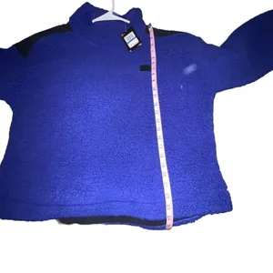 Women's UA Sherpa‎ Fleece Mock Neck Jacket Pullover Blue / Black Size XL NWT thumbnail 6
