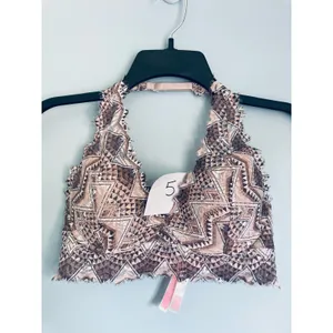 Victoria's Secret Bralette Halter Small Aztec Print Boho Festival thumbnail 10