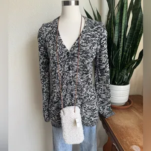 Aerie Sherpa Fleece Crossbody Bag –‎ Cream Shearling Style O/S Boho preppy thumbnail 2