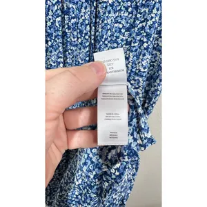 Rails V Neck Blue Ditsy Floral Smocked Midi Dress Delicate Feminine Lightweight thumbnail 7