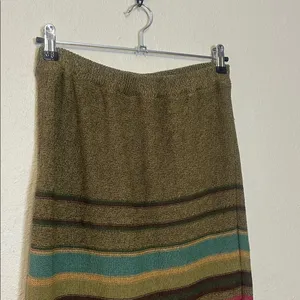 DOUBLE‎ D RANCH- Southwest Stripped Knit Maxi Skirt Linen/ Nylon Blend Size XS thumbnail 3