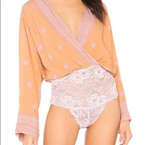 ✨HP✨On Board Bodysuit in Brown Free People✨ thumbnail 2