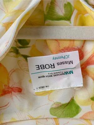 Vintage 70s JCPenney Yellow Floral Maxi Robe Housecoat Small thumbnail 4