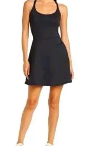 Zella Womens Tennis Dress Black Stretch Scoop Neck Spaghetti Strap Solid XS New thumbnail 1