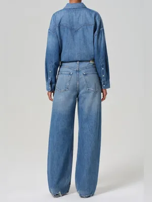 NEW Citizens of Humanity Ayla Baggy Jeans Solano Wash‎ Distressed Womens Size 24 thumbnail 3