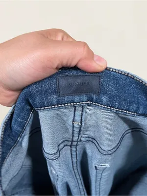 MOTHER Denim Mid Rise Dazzler Ankle Fray jeans in the "Weekend Warrior" size 28 thumbnail 9