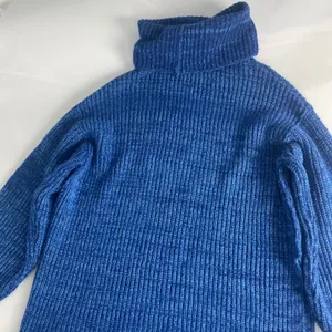 Free People Slouchy Sweater Women Blue 'Eleven' Tunic Medium Oversize Turtleneck thumbnail 8