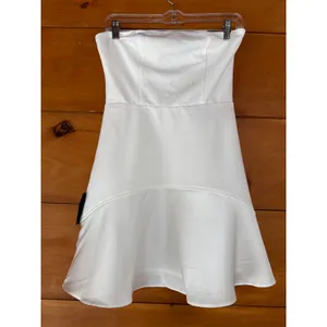 Lulus Compelling Style White Strapless Mini Dress Tube Classy Night Out Small thumbnail 2