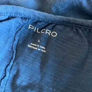 Pilcro by Anthropologie Blue Puff Sleeve Henley thumbnail 10