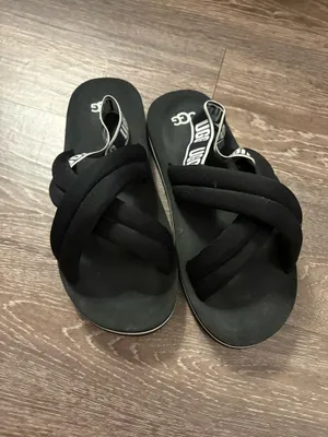 NWOT UGG logo Black Zuma Sling sandals. Size 8 thumbnail 2