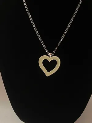 Limited Too Blue Enamel Heart Pendant Necklace Vintage Y2K Deadstock NLM Girls thumbnail 3