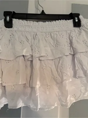 Altar'd State Tiered Eyelet Ruffle Mini Skort thumbnail 3