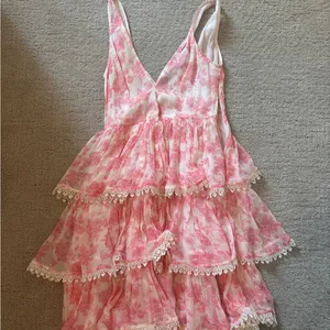 Lovers + Friends Pink Floral Lace Mini Dress thumbnail 4